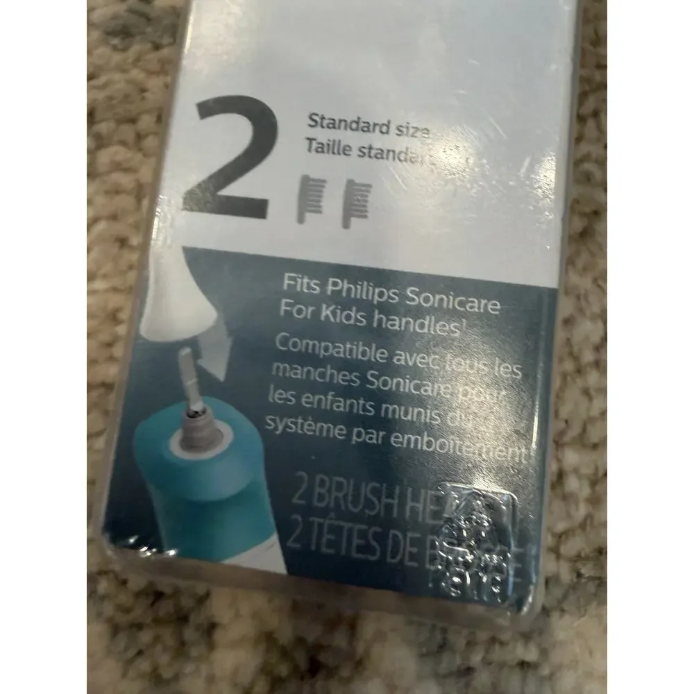 Philips Sonicare For Kids 2 Standard Size Brush Heads Refill